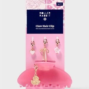 NWT! Target x Roller Rabbit Pink Claw Clip with Charms